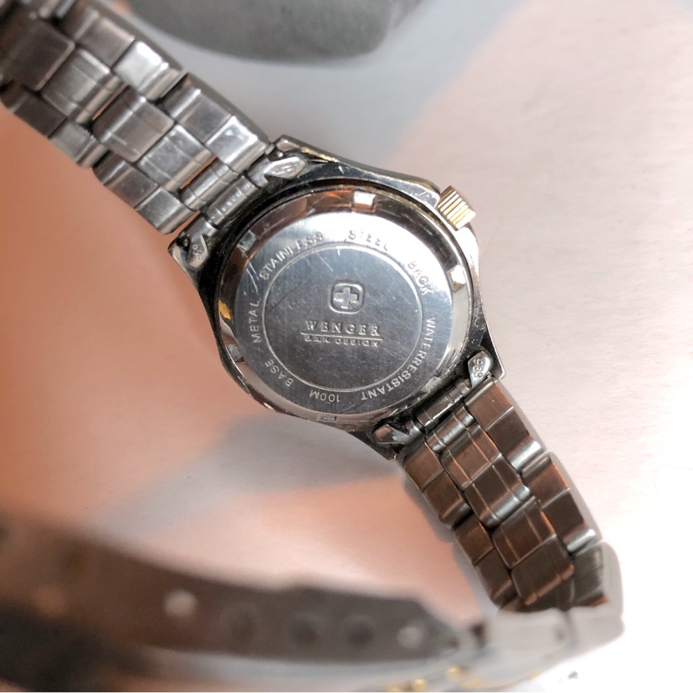 Vintage Ladies WENGER Sax Design Two-Tone Swiss Army Watch - Picture 8 of 9